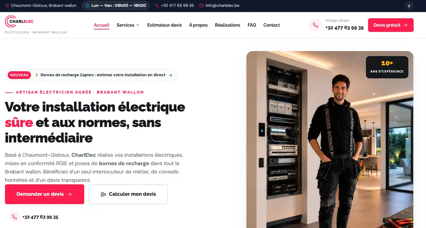 CharlElec - Électricien à Chaumont-Gistoux